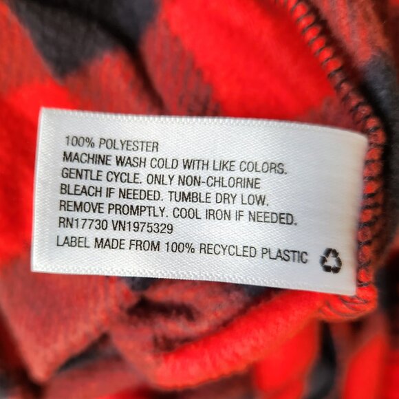 Men's XXL Wondershop Fleece Red and Black Plaid PJ Pants - Picture 4 of 6